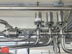 (6) Assorted 3 and 2-Way S/S Air Valves, Steam and Ball Valves - Rigging Fee: $200
