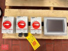 Allen-Bradley PanelView Plus 7 Touch Screen HMI and (3) Disconnects - Rigging Fee: $25