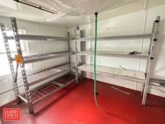 Shelves: 77” x 2’ x 6’ Height, (2) 77