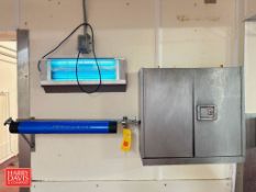 S/S Wall Mounted Cabinet: 30” x 30” x 1’ and S/S Wall Mounted Roller Rack - Rigging Fee: $30