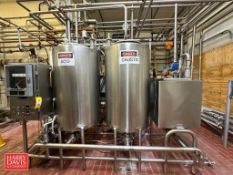 3-Tank CIP System with (2) 150 Gallon and (1) 70 Gallon S/S Tanks, Centrifugal Pump, Enerquip S/S