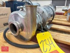 Waukesha Cherry-Burrell Centrifugal Pump, Model: C114 with Sterling S/S Clad 1 HP 1,720 RPM Motor