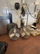 (5) Fans, Including: Rack and Mobile Fan - Rigging Fee: $50