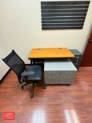 (3) Filing Cabinets, Desk and Chair - Rigging Fee: $50