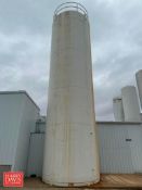Crepaco Creamery Package 20,000 Gallon Jacketed S/S Silo, S/N: 3091 with Horizontal Agitation, S/S