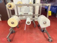 Portable S/S Thermoformer Sheeting Racks with (8) Partial Rolls - Rigging Fee: $200