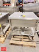 S/S Hopper: 38.5” x 38.5” with Vibratory Feeder - Rigging Fee: $100