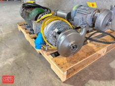 Tri-Clover Centrifugal Pump with Marathon 3/3 HP 3,515/2,885 RPM Variable Speed Motor: Mounted on Ba