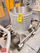 30 Gallon Dimpled Jacketed Tank: Mounted on Casters - Rigging Fee: $100