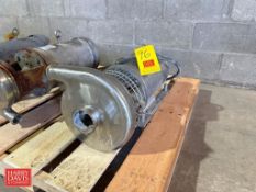 Tri-Clover Centrifugal Pump with Baldor S/S Clad 5 HP 1,750 RPM Motor: Mounted on Base (Location: Gl