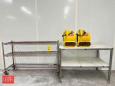 S/S Table with Poly Top: 4’ x 28