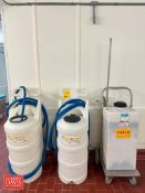 (2) Portable Poly Sanitizing Formers and Lafferty 20 Gallon Portable 4-Way Fogger (Location: Belmont