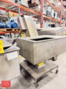 PSG S/S CAP Hopper, Model: SFG-2, S/N: 141207-130 with Inclined Conveyor: Mounted on Casters - Riggi