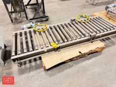 S/S Frame Power Roller Conveyor: 88” Length x 28” Width with Drive - Rigging Fee: $100