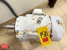 Reliance 7.5 HP 3,510 RPM Motor: Mounted on S/S Base (Location: Belmont, WI) - Rigging Fee: $25