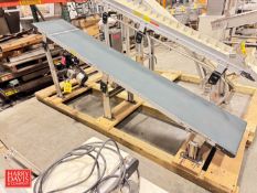 Inclined Power Belt Conveyor: 106” Length x 18.5” Width with Drive - Rigging Fee: $100