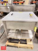 S/S Hopper: 38.5” x 38.5” with Vibratory Feeder - Rigging Fee: $100