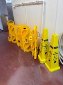 Rubbermaid Safety Barrier and (3) Safety Cones (Location: Belmont, WI) - Rigging Fee: $20