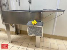 S/S COP Wash Tank with Drain Board (Location: Belmont, WI) - Rigging Fee: $100