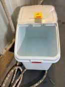 Rubbermaid Ingredient Hopper: Mounted on Casters (Location: Belmont, WI) - Rigging Fee: $25
