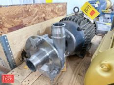 Fristam Centrifugal Pump, Model: FPX3531 with Baldor 20 HP 3,520 RPM Motor - Rigging Fee: $100