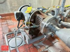 Fristam Centrifugal Pump, Model: FP1742-185 with Baldor 20 HP 3,520 RPM Motor: Mounted on S/S Base