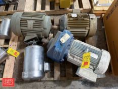 Assorted S/S Clad, SEW and Baldor Motors, up to 15 HP - Rigging Fee: $200