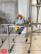 Nu-Con Engineering S/S Rotary Air Lock Valve, Model: DT500 with Drive: Mounted on Portable S/S Cart
