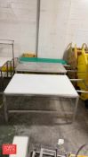 S/S Base Table with Poly Top: 59” x 42”, 6’ × 30