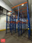 Sections: Pallet Racking: (3) 5-Deep, Drive-In: 4’ x 20’, (2) 3-Deep, Drive-In: 4’ x 140