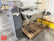 S/S Framed Case Conveyor with Drive, Shelf, Allen-Bradley PanelView Plus 600 Touch Screen HMI