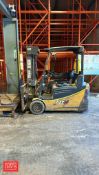 2016 CAT 2,400 Capacity Electric Fork Truck, Model: ZET4000, S/N: FN503589 - Rigging Fee: $150
