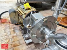 Fristam Centrifugal Pump, Model: FP3452-220 with Baldor 25 HP 3,530 RPM Motor: Mounted on S/S Base