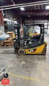 2016 CAT 2,650 Capacity Electric Fork Truck, Model: ZET4000, S/N: FN503663 - Rigging Fee: $150