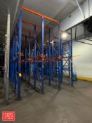 Sections: Pallet Racking: (3) 5-Deep, Drive-In: 4’ x 20’, (2) 3-Deep, Drive-In: 4’ x 140