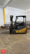 2017 CAT 3,620 LB Capacity Electric Fork Truck, Model: ZET4000, S/N: FN548535 with 3-Stage Mast and