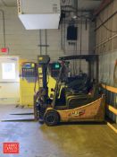 2016 CAT 4,330 LB Capacity Electric Fork Truck, Model: 2ET4000, S/N: FN503590 with 3-Stage Mast and