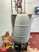 50 Gallon Poly Tank with Clamp-On Vertical Agitation and Pump: Mounted on Stand - Rigging Fee: $150