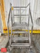 Portable S/S Platform with Stairs, Handrail: 32