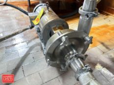 Fristam Centrifugal Pump, Model: FPX3541-175 with Baldor S/S Clad 5 HP 1,750 RPM: Mounted on S/S