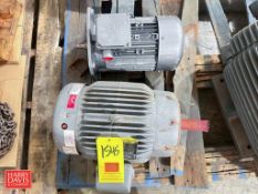 Nord 5 HP 1,755 RPM Motor and Baldor 7.5 HP 1,770 RPM Motor - Rigging Fee: $100