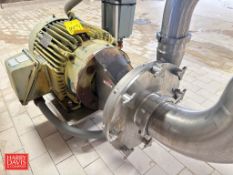 Fristam Centrifugal Pump, Model: FPR1161-315 with Baldor 50 HP 1,770 RPM Motor: Mounted on S/S Base