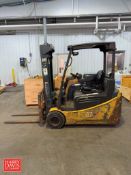 CAT 3,620 LB Capacity Electric Fork Truck, Model: ZET4000, S/N: FN413464 with 3-Stage Mast and Side