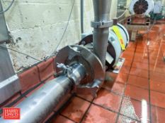 Fristam Centrifugal Pump, Model: FPX3522-140 with Baldor 7.5 HP 3,520 RPM Motor: Mounted on S/S Base