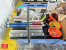 Assorted S/S Tank Filters, Eye Wash Station Parts, GEA Valve Control Tops and Barrel Pump