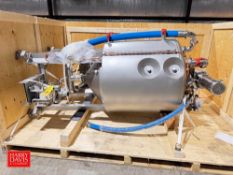 NEW 175 Gallon S/S Dome-Top, Cone-Bottom Jacketed Brine Tank with Side Sweep Agitation and (3)