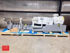 BULK BID (Lots: 22 - 53) NEW Buhler Twin Screw Extruder, Mixer, (3) Dies, (10) REGLOPLAS Temperature