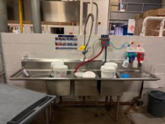 S/S Sanitation Sink with (3) Tubs and Racks (Subject to Confirmation) - Rigging Fee: $250
