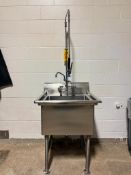 (2) Sinks: (1) with Sprayer, (1) with Paper Towel, Hand Soap and Sanitizer Dispenser