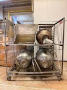S/S Portable Cart with (3) 140 qt Mixing Bowls and (2) Whisks - Rigging Fee: $150